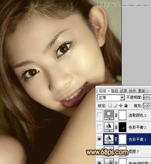 Photoshop给室内人像调出中性质感的黄肤色