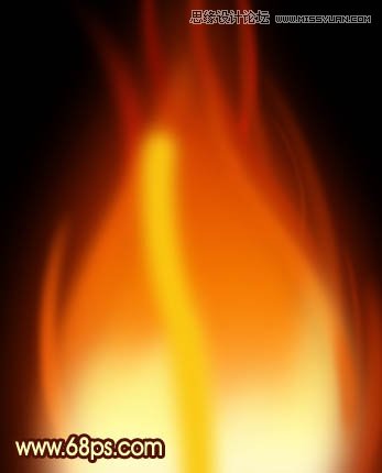 Photoshop路径工具制作漂亮的红色火焰