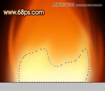 Photoshop路径工具制作漂亮的红色火焰
