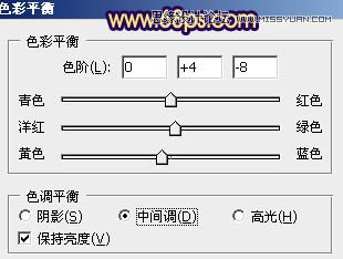 Photoshop调出外景人物柔美的紫色调