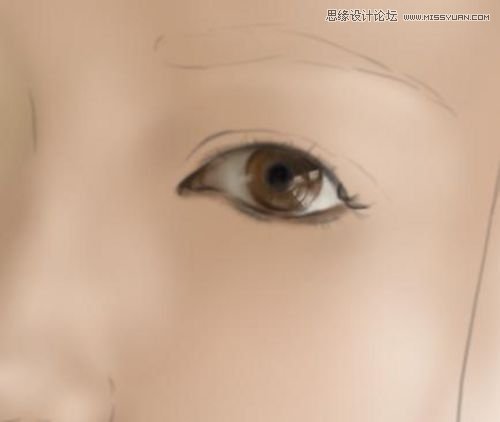 Photoshop临摹人物画像教程