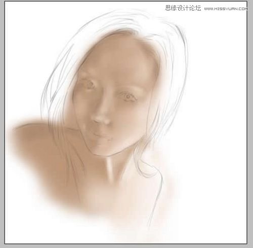 Photoshop临摹人物画像教程