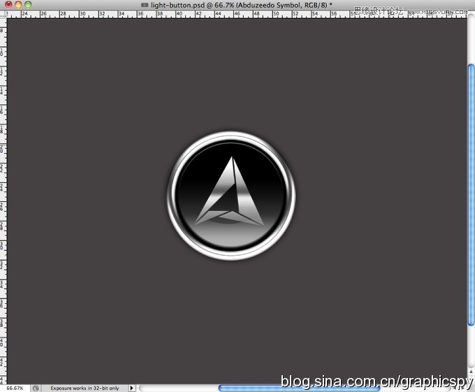 Phhotoshop用图层样式制作漂亮的金属按钮