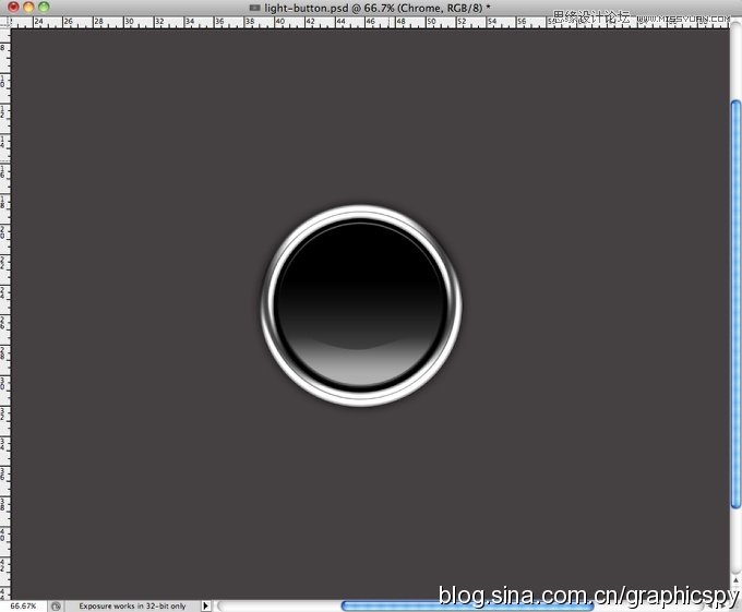 Phhotoshop用图层样式制作漂亮的金属按钮