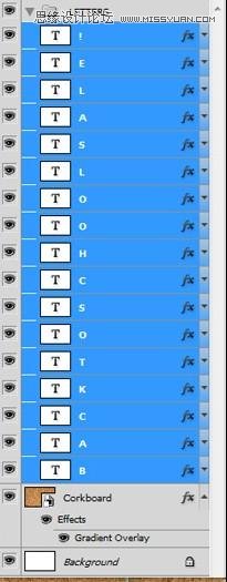 Photoshop绘制逼真的松木板招贴剪贴画效果