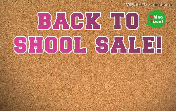 Photoshop绘制逼真的松木板招贴剪贴画效果