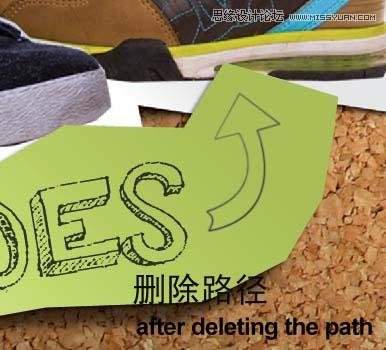 Photoshop绘制逼真的松木板招贴剪贴画效果