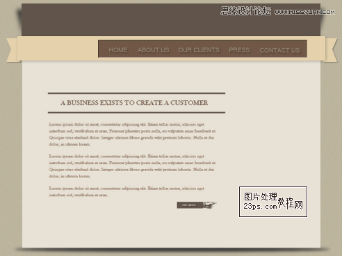 Photoshop设计成熟稳重的个人简历网页