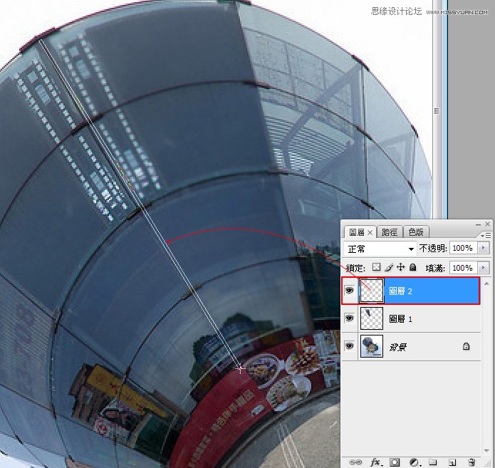 Photoshop简单去除高楼大厦上面的广告条幅
