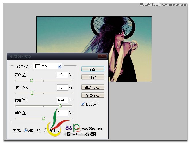 Photoshop为外拍照片调出时尚的黄绿色调