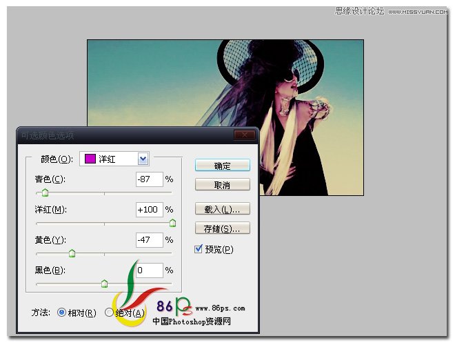 Photoshop为外拍照片调出时尚的黄绿色调