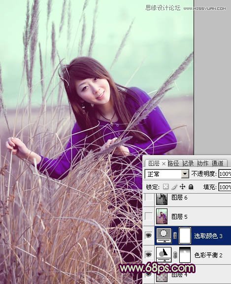 Photosho给外景人物调出褐色效果