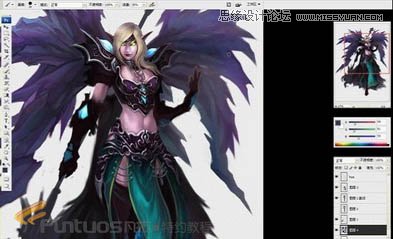 Photoshop鼠绘超酷的紫色魔法女巫