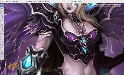 Photoshop鼠绘超酷的紫色魔法女巫