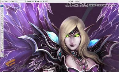 Photoshop鼠绘超酷的紫色魔法女巫