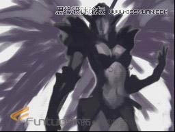 Photoshop鼠绘超酷的紫色魔法女巫