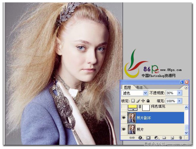 Photoshop为模特照片调出时尚艺术色调