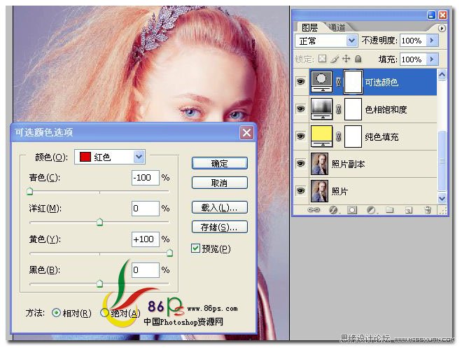 Photoshop为模特照片调出时尚艺术色调