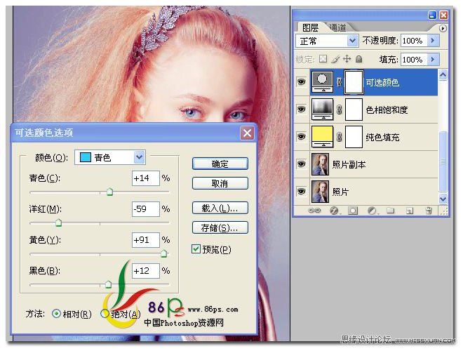 Photoshop为模特照片调出时尚艺术色调