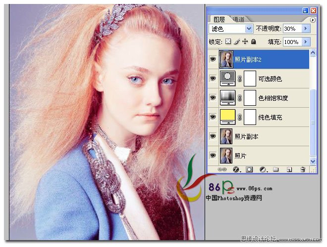 Photoshop为模特照片调出时尚艺术色调