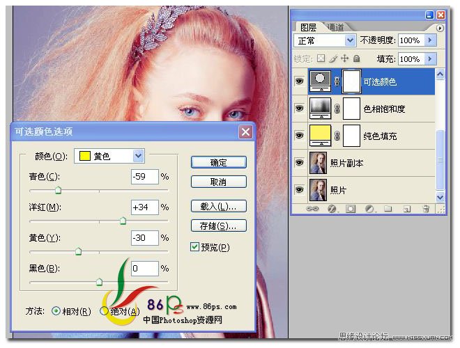 Photoshop为模特照片调出时尚艺术色调