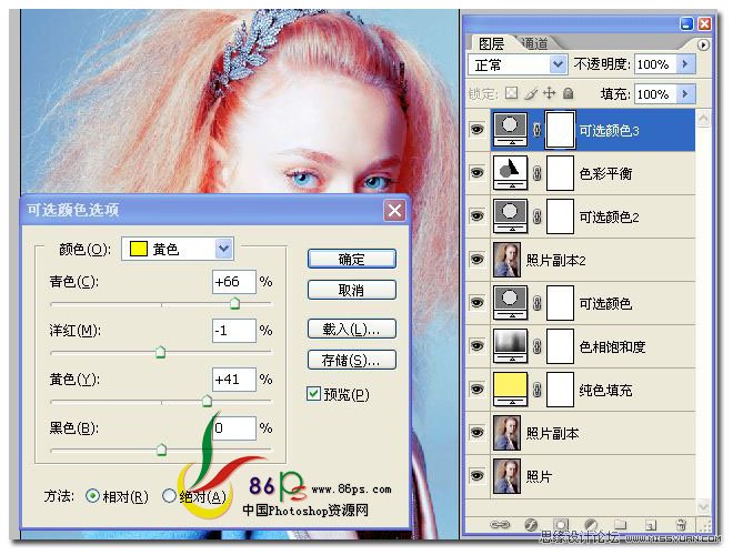 Photoshop为模特照片调出时尚艺术色调