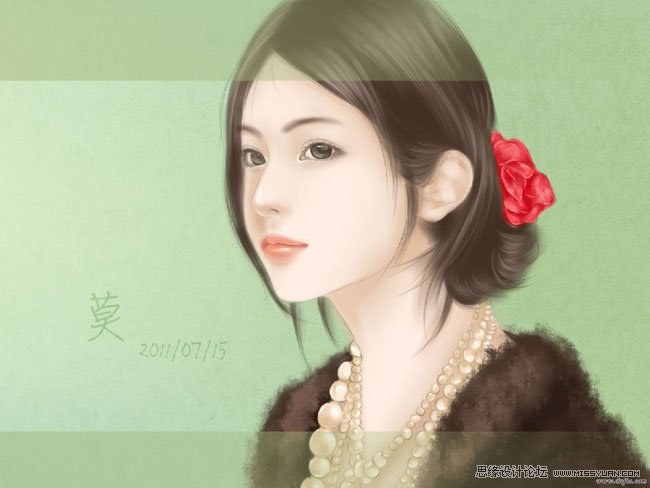 Photoshop绘制中国风古典美女
