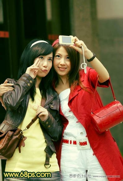 Photoshop打造柔柔的暗调橙绿色人物