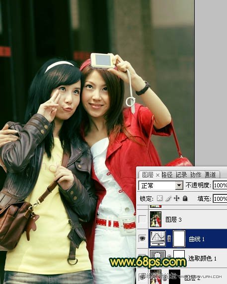 Photoshop打造柔柔的暗调橙绿色人物