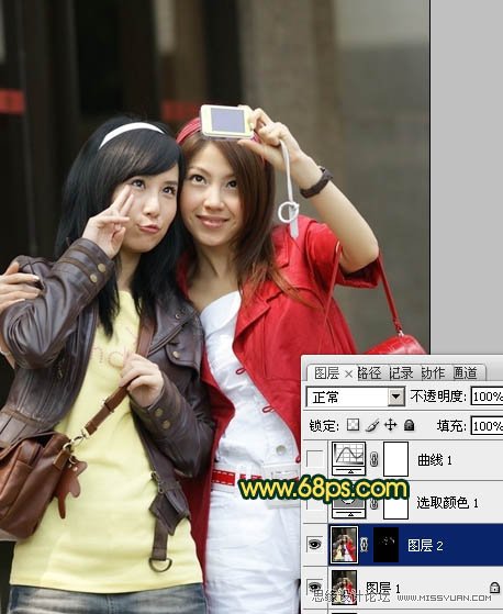 Photoshop打造柔柔的暗调橙绿色人物