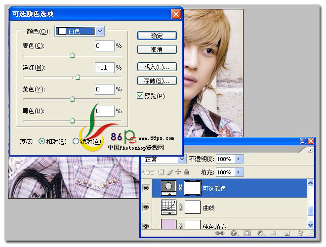 Photoshop调出国外帅哥柔美日系色调