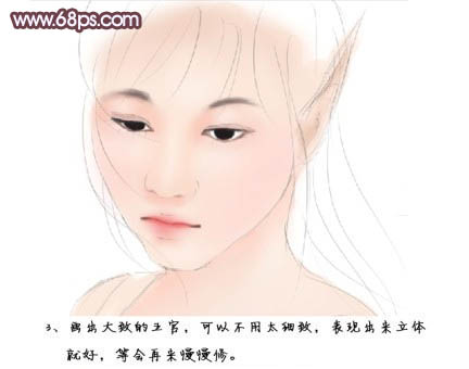 Photoshop鼠绘清纯的精灵美女教程