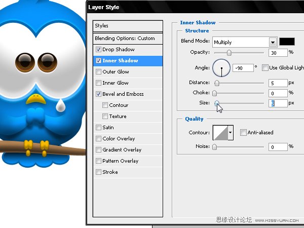 Photoshop绘制漂亮的Twitter小鸟教程