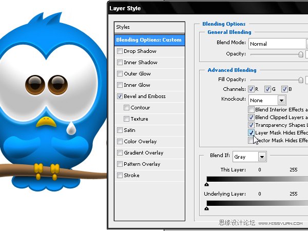 Photoshop绘制漂亮的Twitter小鸟教程