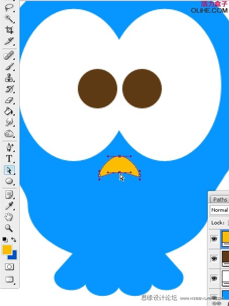 Photoshop绘制漂亮的Twitter小鸟教程