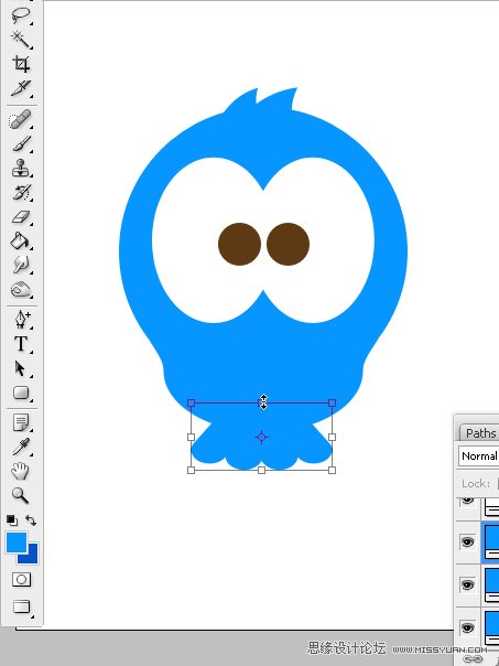 Photoshop绘制漂亮的Twitter小鸟教程