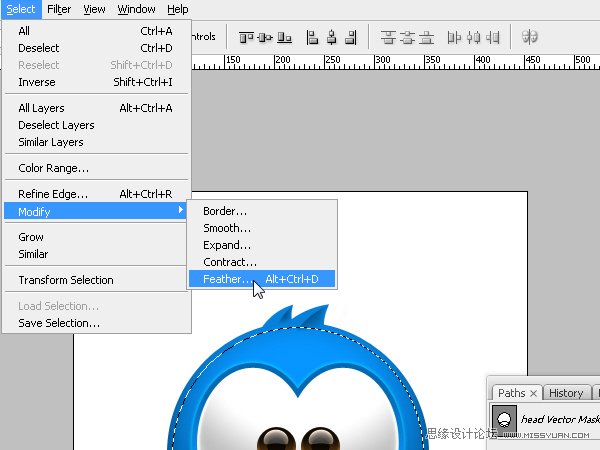 Photoshop绘制漂亮的Twitter小鸟教程