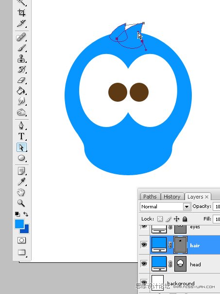 Photoshop绘制漂亮的Twitter小鸟教程