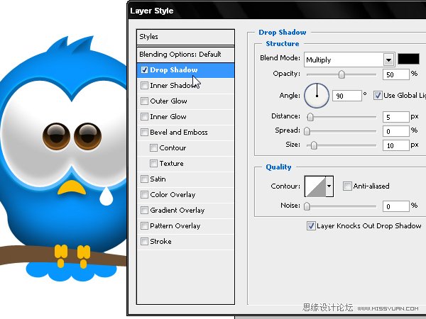 Photoshop绘制漂亮的Twitter小鸟教程