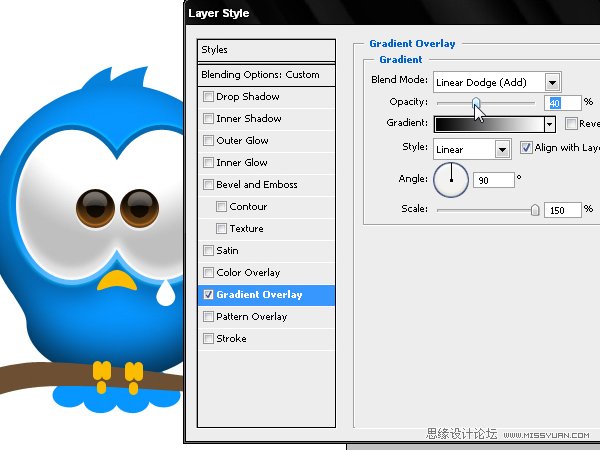 Photoshop绘制漂亮的Twitter小鸟教程