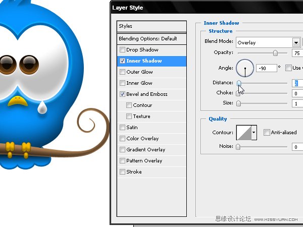 Photoshop绘制漂亮的Twitter小鸟教程