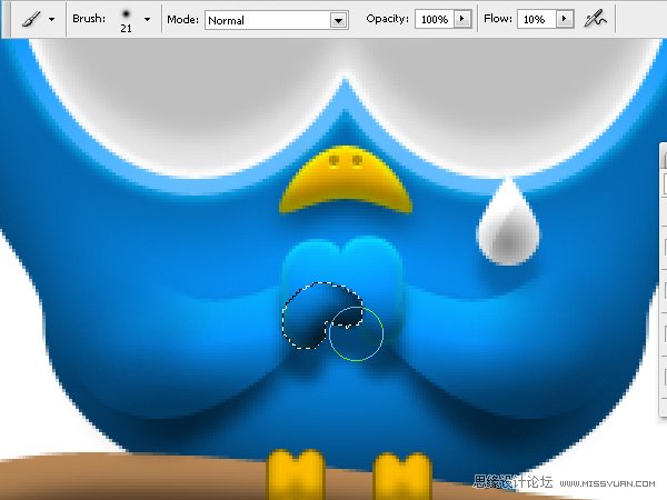 Photoshop绘制漂亮的Twitter小鸟教程