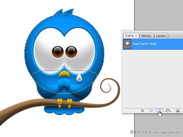 Photoshop绘制漂亮的Twitter小鸟教程