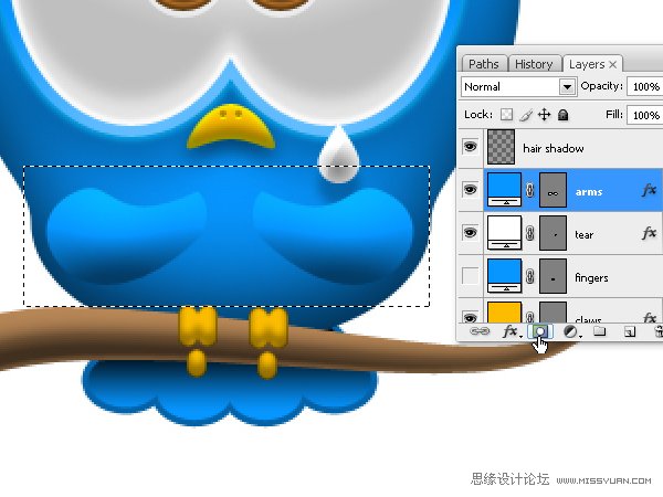 Photoshop绘制漂亮的Twitter小鸟教程