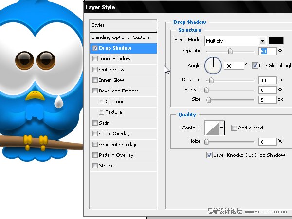 Photoshop绘制漂亮的Twitter小鸟教程