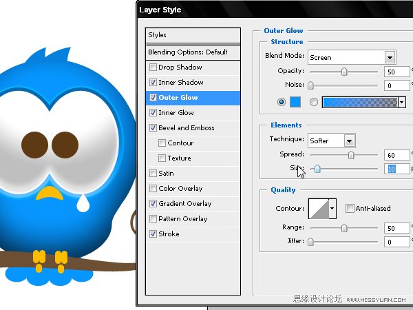 Photoshop绘制漂亮的Twitter小鸟教程