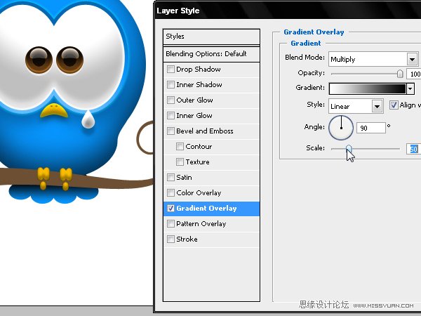 Photoshop绘制漂亮的Twitter小鸟教程