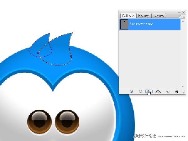 Photoshop绘制漂亮的Twitter小鸟教程