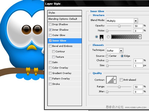 Photoshop绘制漂亮的Twitter小鸟教程