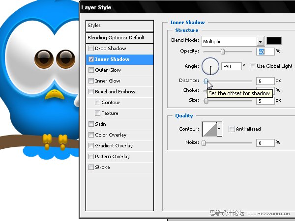 Photoshop绘制漂亮的Twitter小鸟教程